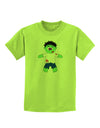 Zombie Boy Halloween Childrens T-Shirt-Childrens T-Shirt-TooLoud-Lime-Green-X-Small-Davson Sales