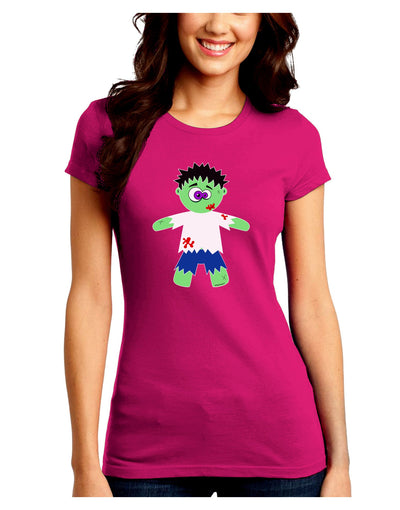 Zombie Boy Halloween Juniors Crew Dark T-Shirt-T-Shirts Juniors Tops-TooLoud-Hot-Pink-Juniors Fitted Small-Davson Sales