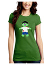 Zombie Boy Halloween Juniors Crew Dark T-Shirt-T-Shirts Juniors Tops-TooLoud-Kiwi-Green-Juniors Fitted XS-Davson Sales