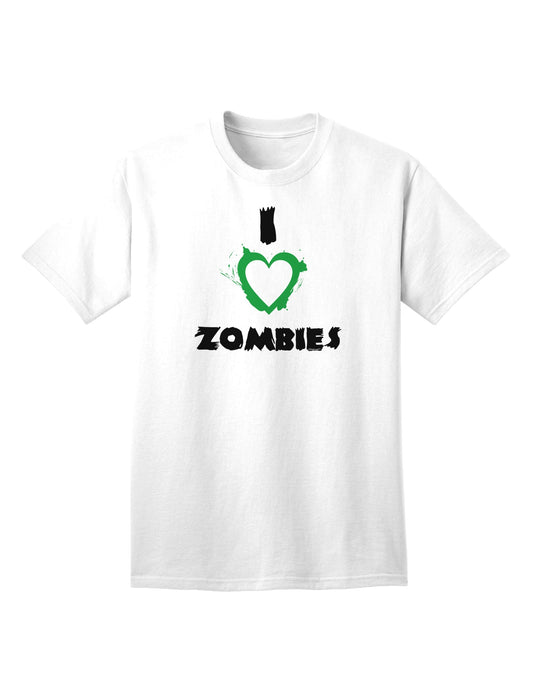 Zombie Enthusiast's Choice: Striking Bloody Heart Green Adult T-Shirt-Mens T-shirts-TooLoud-White-Small-Davson Sales