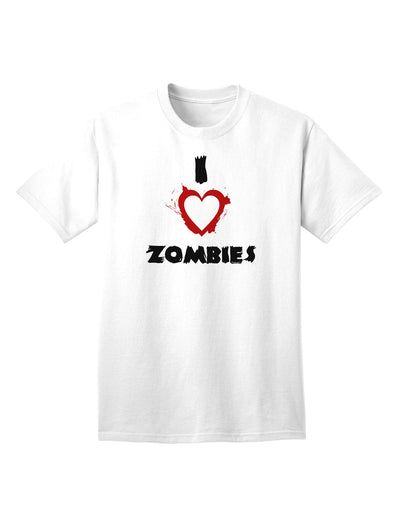 Zombie Enthusiast's Delight: Blood-Red Heart Adult T-Shirt-Mens T-shirts-TooLoud-White-Small-Davson Sales