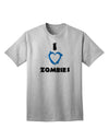 Zombie Enthusiast's Delight: Striking Bloody Heart Blue Adult T-Shirt-Mens T-shirts-TooLoud-AshGray-Small-Davson Sales