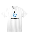 Zombie Enthusiast's Delight: Striking Bloody Heart Blue Adult T-Shirt-Mens T-shirts-TooLoud-White-Small-Davson Sales