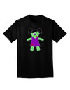 Zombie Girl Halloween Adult Dark V-Neck T-Shirt-TooLoud-Black-Small-Davson Sales