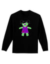 Zombie Girl Halloween Adult Long Sleeve Dark T-Shirt-TooLoud-Black-Small-Davson Sales