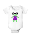 Zombie Girl Halloween Baby Romper Bodysuit-Baby Romper-TooLoud-White-06-Months-Davson Sales