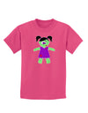 Zombie Girl Halloween Childrens Dark T-Shirt-Childrens T-Shirt-TooLoud-Sangria-X-Small-Davson Sales