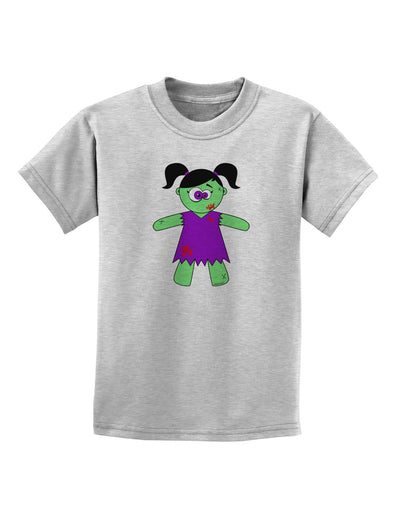 Zombie Girl Halloween Childrens T-Shirt-Childrens T-Shirt-TooLoud-AshGray-X-Small-Davson Sales