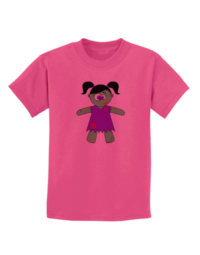 Zombie Girl Halloween Childrens T-Shirt-Childrens T-Shirt-TooLoud-Sangria-X-Small-Davson Sales