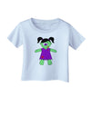 Zombie Girl Halloween Infant T-Shirt-Infant T-Shirt-TooLoud-Light-Blue-06-Months-Davson Sales