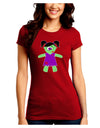 Zombie Girl Halloween Juniors Crew Dark T-Shirt-T-Shirts Juniors Tops-TooLoud-Red-Juniors Fitted Small-Davson Sales