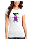 Zombie Girl Halloween Juniors T-Shirt-Womens Juniors T-Shirt-TooLoud-White-Juniors Fitted XS-Davson Sales