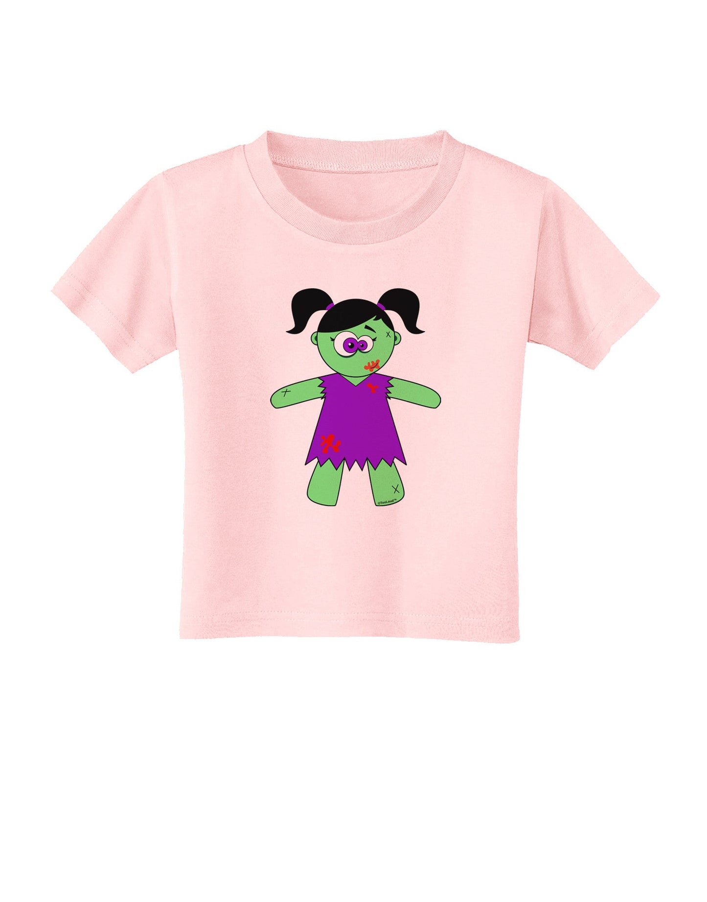 Zombie Girl Halloween Toddler T-Shirt-Toddler T-Shirt-TooLoud-Light-Pink-2T-Davson Sales