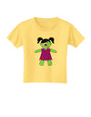 Zombie Girl Halloween Toddler T-Shirt-Toddler T-Shirt-TooLoud-Daffodil-Yellow-2T-Davson Sales