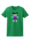 Zombie Girl Halloween Womens Dark T-Shirt-TooLoud-Kelly-Green-X-Small-Davson Sales