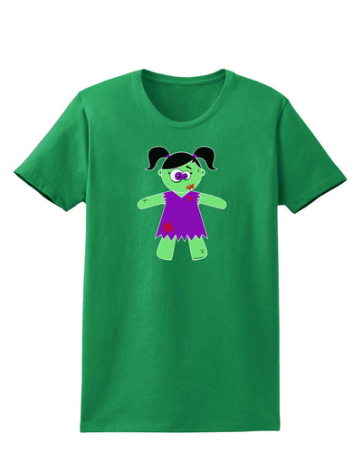 Zombie Girl Halloween Womens Dark T-Shirt-TooLoud-Kelly-Green-X-Small-Davson Sales