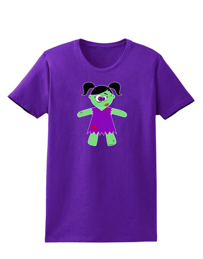 Zombie Girl Halloween Womens Dark T-Shirt-TooLoud-Purple-X-Small-Davson Sales