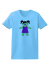 Zombie Girl Halloween Womens T-Shirt-Womens T-Shirt-TooLoud-Aquatic-Blue-X-Small-Davson Sales