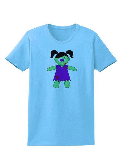 Zombie Girl Halloween Womens T-Shirt-Womens T-Shirt-TooLoud-Aquatic-Blue-X-Small-Davson Sales