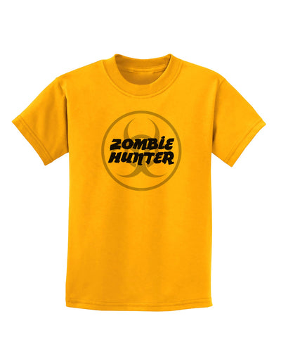 Zombie Hunter - Zombie Apocalypse Childrens T-Shirt-Childrens T-Shirt-TooLoud-Gold-X-Small-Davson Sales