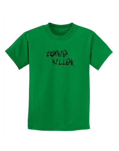 Zombie Killer - Apocalypse - Halloween Childrens T-Shirt-Childrens T-Shirt-TooLoud-Kelly-Green-X-Small-Davson Sales