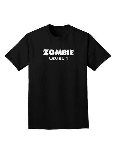 Zombie Level 1 - Funny - Halloween Adult Dark T-Shirt-Mens T-Shirt-TooLoud-Black-Small-Davson Sales