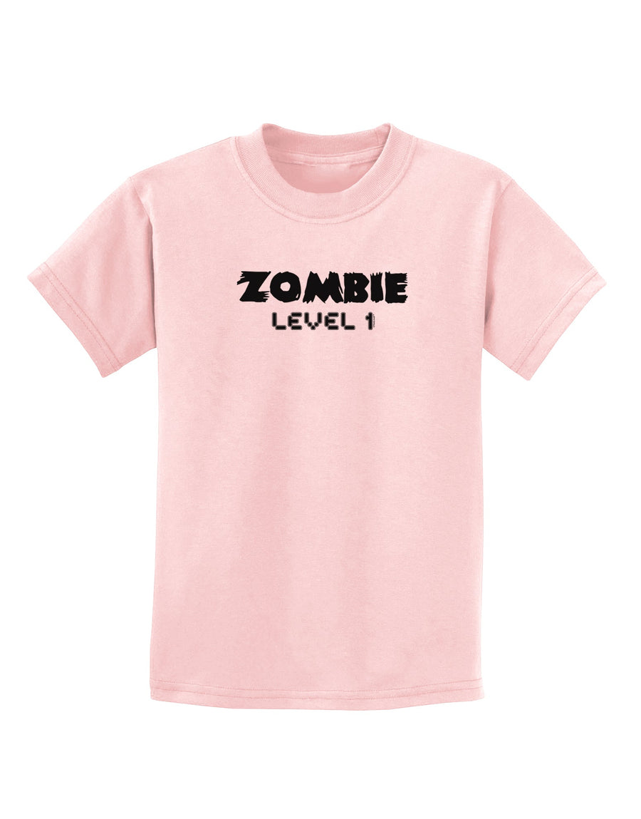 Zombie Level 1 - Funny - Halloween Childrens T-Shirt-Childrens T-Shirt-TooLoud-White-X-Small-Davson Sales