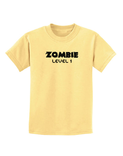 Zombie Level 1 - Funny - Halloween Childrens T-Shirt-Childrens T-Shirt-TooLoud-Daffodil-Yellow-X-Small-Davson Sales