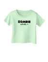 Zombie Level 1 - Funny - Halloween Infant T-Shirt-Infant T-Shirt-TooLoud-Light-Green-06-Months-Davson Sales