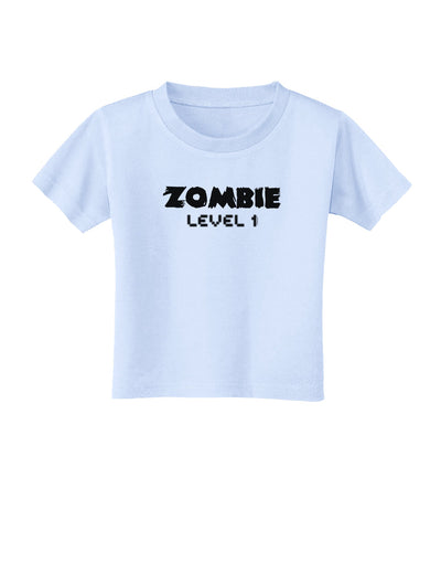 Zombie Level 1 - Funny - Halloween Toddler T-Shirt-Toddler T-Shirt-TooLoud-Light-Blue-2T-Davson Sales