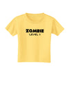 Zombie Level 1 - Funny - Halloween Toddler T-Shirt-Toddler T-Shirt-TooLoud-Daffodil-Yellow-2T-Davson Sales