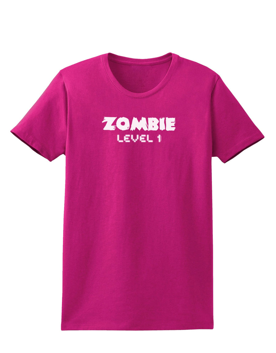 Zombie Level 1 - Funny - Halloween Womens Dark T-Shirt-Womens T-Shirt-TooLoud-Black-X-Small-Davson Sales