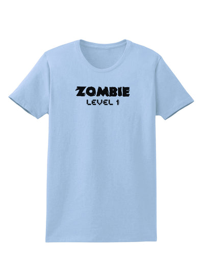 Zombie Level 1 - Funny - Halloween Womens T-Shirt-Womens T-Shirt-TooLoud-Light-Blue-X-Small-Davson Sales