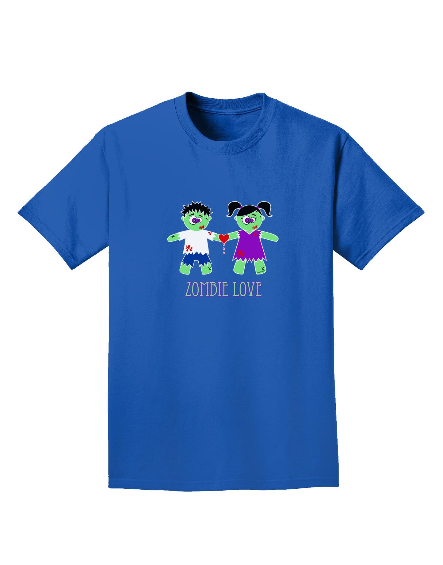 Zombie Love Couple Halloween Adult Dark T-Shirt-Mens T-Shirt-TooLoud-Royal-Blue-Small-Davson Sales