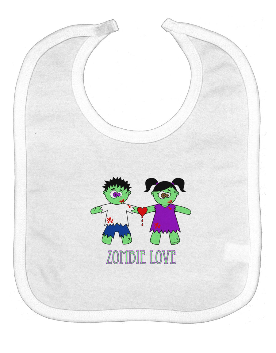 Zombie Love Couple Halloween Baby Bib