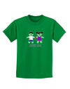 Zombie Love Couple Halloween Childrens Dark T-Shirt-Childrens T-Shirt-TooLoud-Kelly-Green-X-Small-Davson Sales