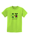 Zombie Love Couple Halloween Childrens T-Shirt-Childrens T-Shirt-TooLoud-Lime-Green-X-Small-Davson Sales