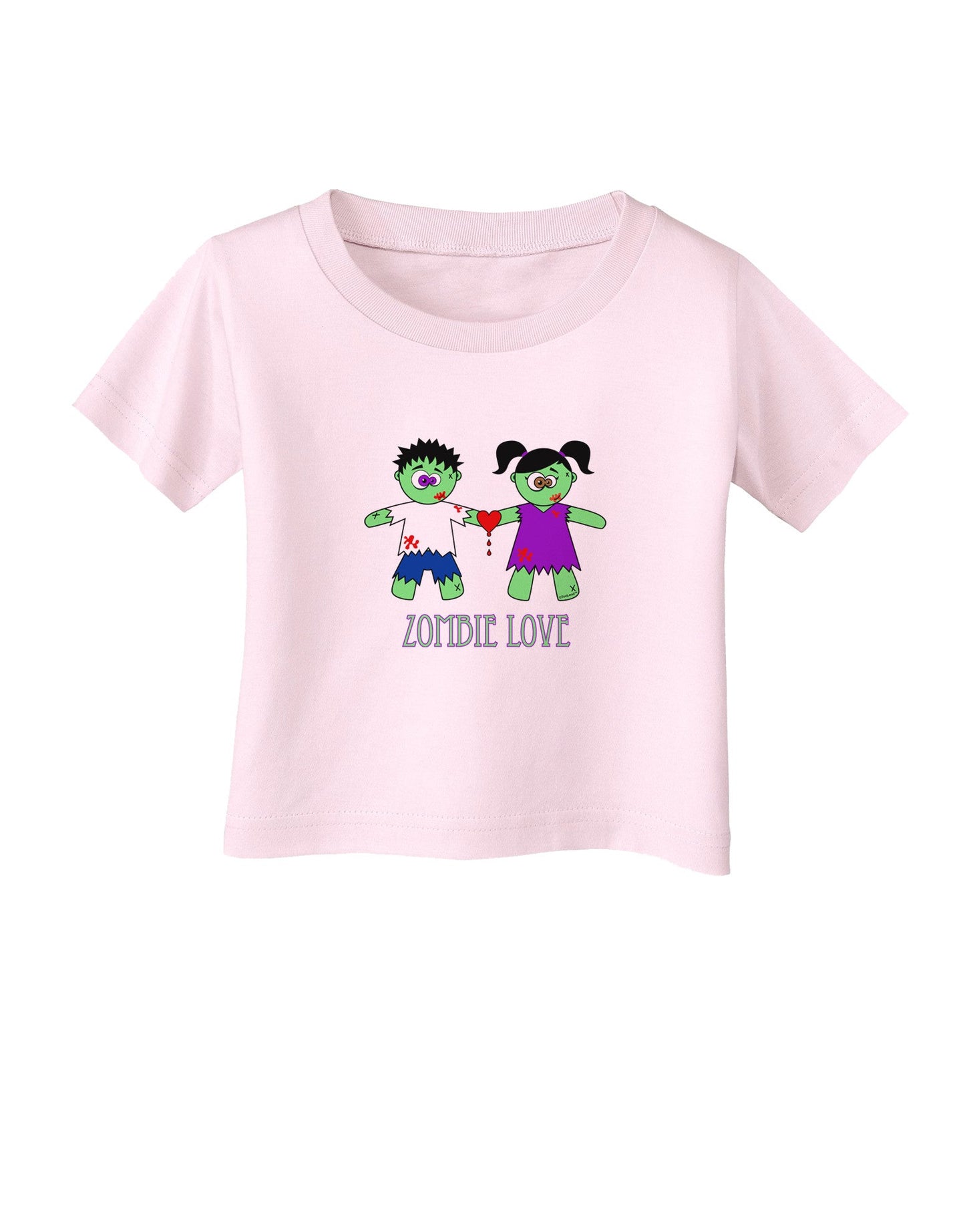 Zombie Love Couple Halloween Infant T-Shirt-Infant T-Shirt-TooLoud-Light-Pink-06-Months-Davson Sales