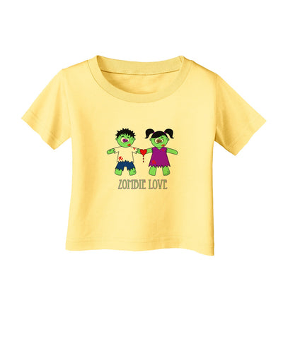 Zombie Love Couple Halloween Infant T-Shirt-Infant T-Shirt-TooLoud-Daffodil-Yellow-06-Months-Davson Sales