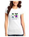 Zombie Love Couple Halloween Juniors T-Shirt-Womens Juniors T-Shirt-TooLoud-White-Juniors Fitted XS-Davson Sales