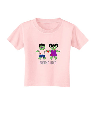 Zombie Love Couple Halloween Toddler T-Shirt-Toddler T-Shirt-TooLoud-Light-Pink-2T-Davson Sales
