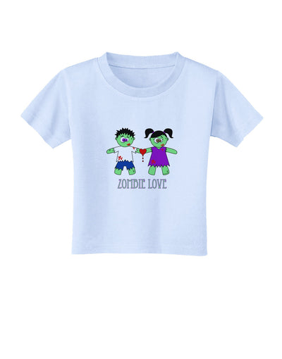 Zombie Love Couple Halloween Toddler T-Shirt-Toddler T-Shirt-TooLoud-Light-Blue-2T-Davson Sales