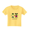 Zombie Love Couple Halloween Toddler T-Shirt-Toddler T-Shirt-TooLoud-Daffodil-Yellow-2T-Davson Sales
