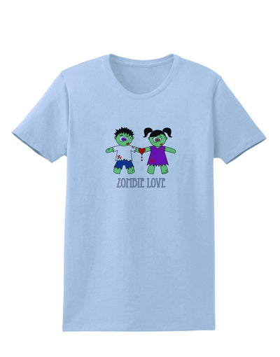 Zombie Love Couple Halloween Womens T-Shirt-Womens T-Shirt-TooLoud-Light-Blue-X-Small-Davson Sales