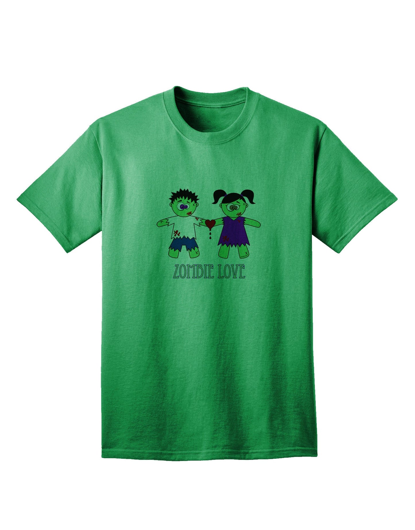 Zombie Love Couple: Premium Halloween Adult T-Shirt Collection-Mens T-shirts-TooLoud-Kelly-Green-Small-Davson Sales