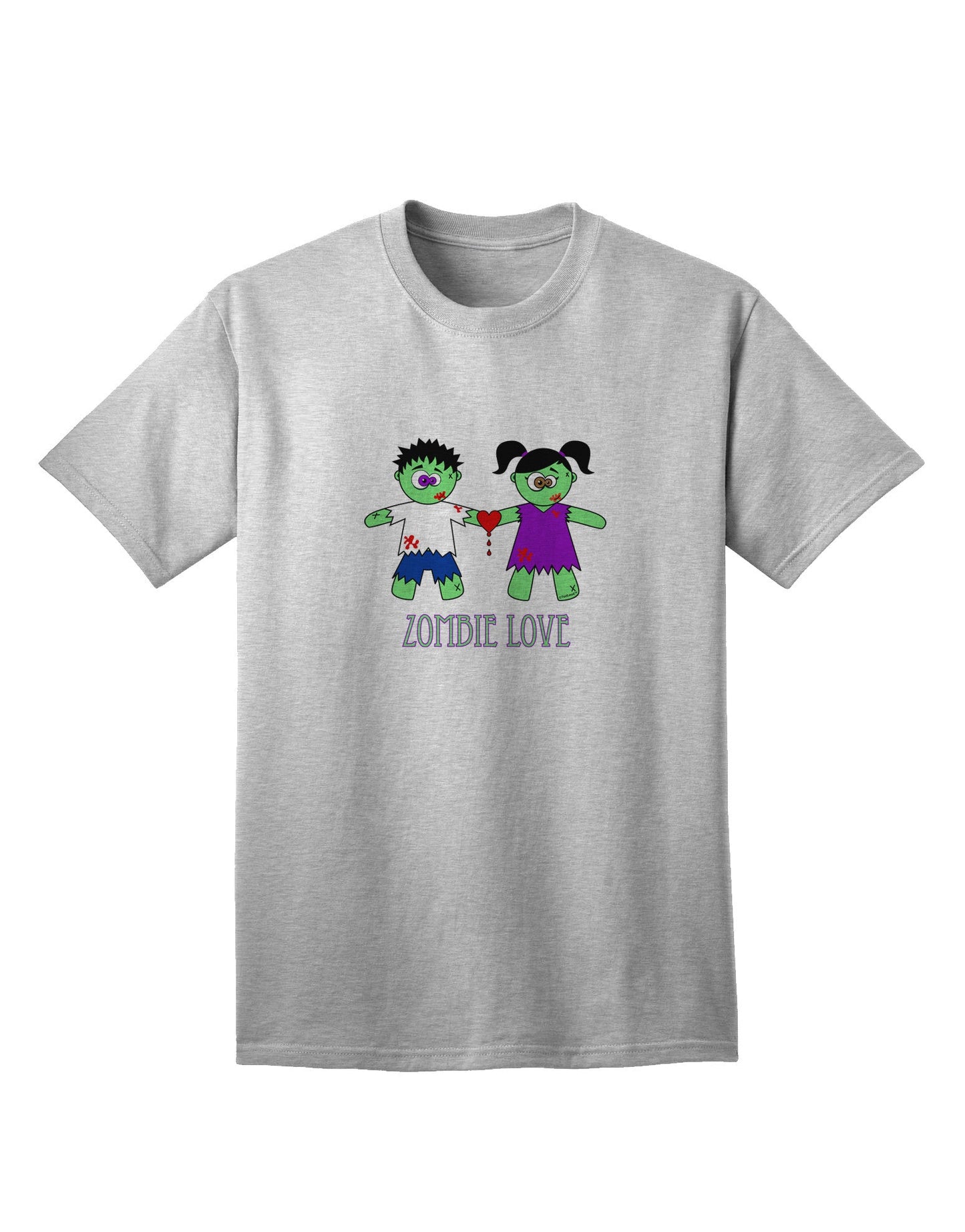 Zombie Love Couple: Premium Halloween Adult T-Shirt Collection-Mens T-shirts-TooLoud-AshGray-Small-Davson Sales