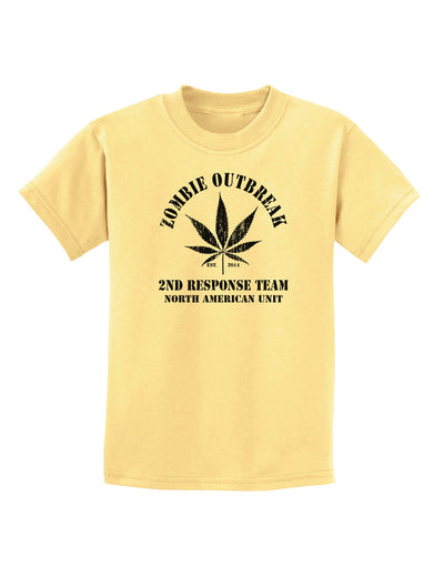 Zombie Outbreak 2nd Response Team Childrens T-Shirt-Childrens T-Shirt-TooLoud-Daffodil-Yellow-X-Small-Davson Sales