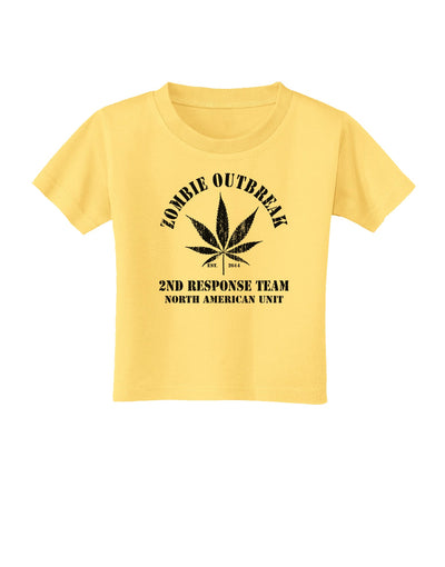 Zombie Outbreak 2nd Response Team Toddler T-Shirt-Toddler T-Shirt-TooLoud-Daffodil-Yellow-2T-Davson Sales