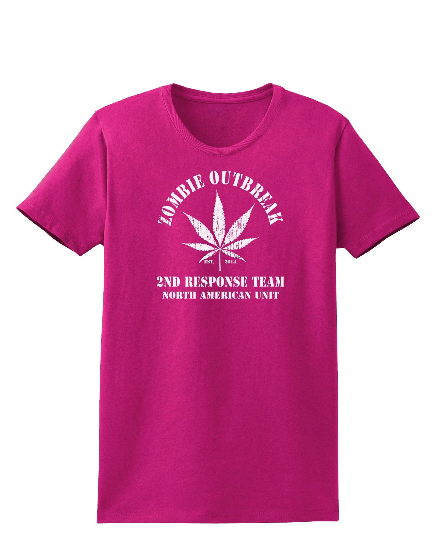 Zombie Outbreak 2nd Response Team Womens Dark T-Shirt-Womens T-Shirt-TooLoud-Hot-Pink-Small-Davson Sales