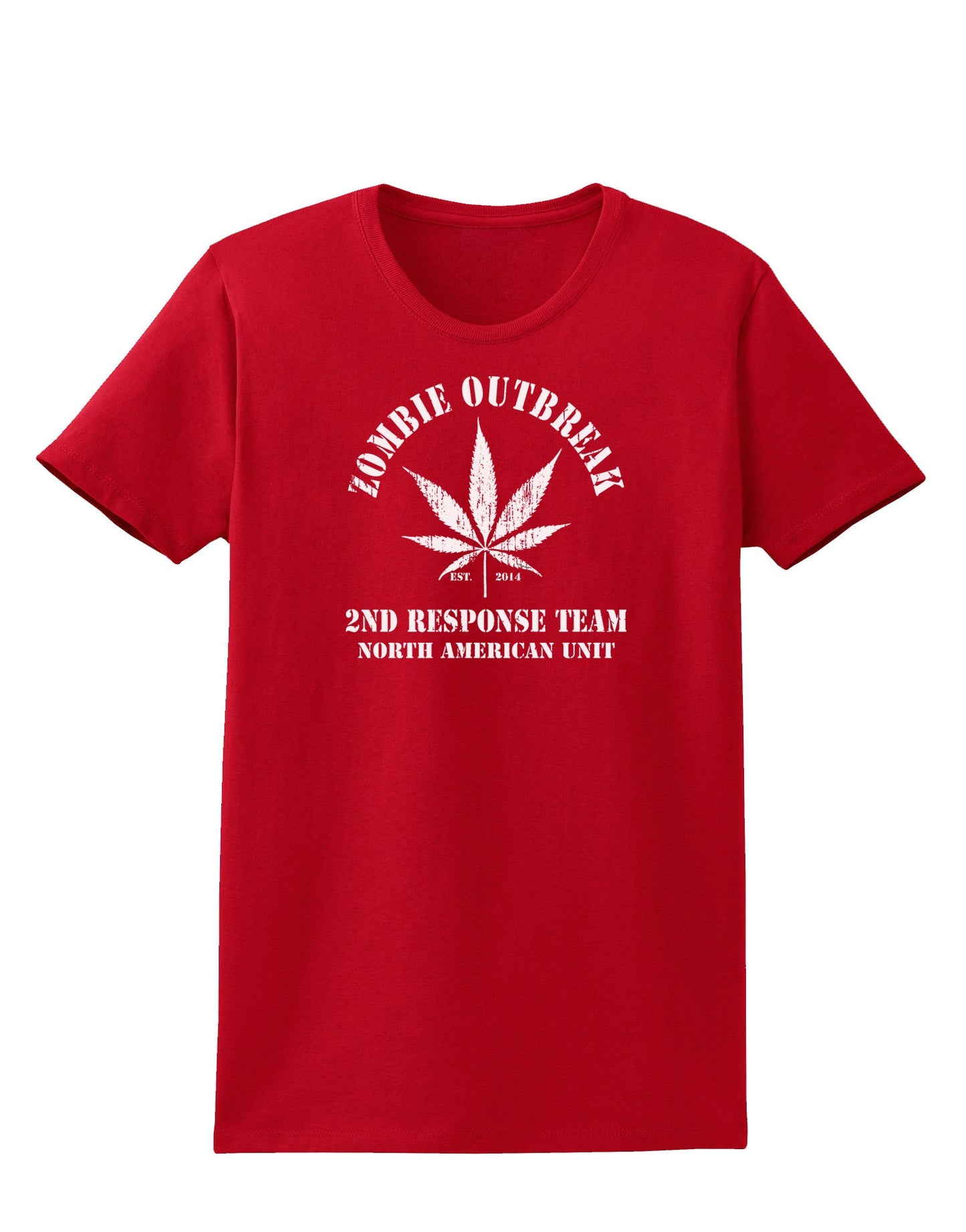Zombie Outbreak 2nd Response Team Womens Dark T-Shirt-Womens T-Shirt-TooLoud-Red-X-Small-Davson Sales